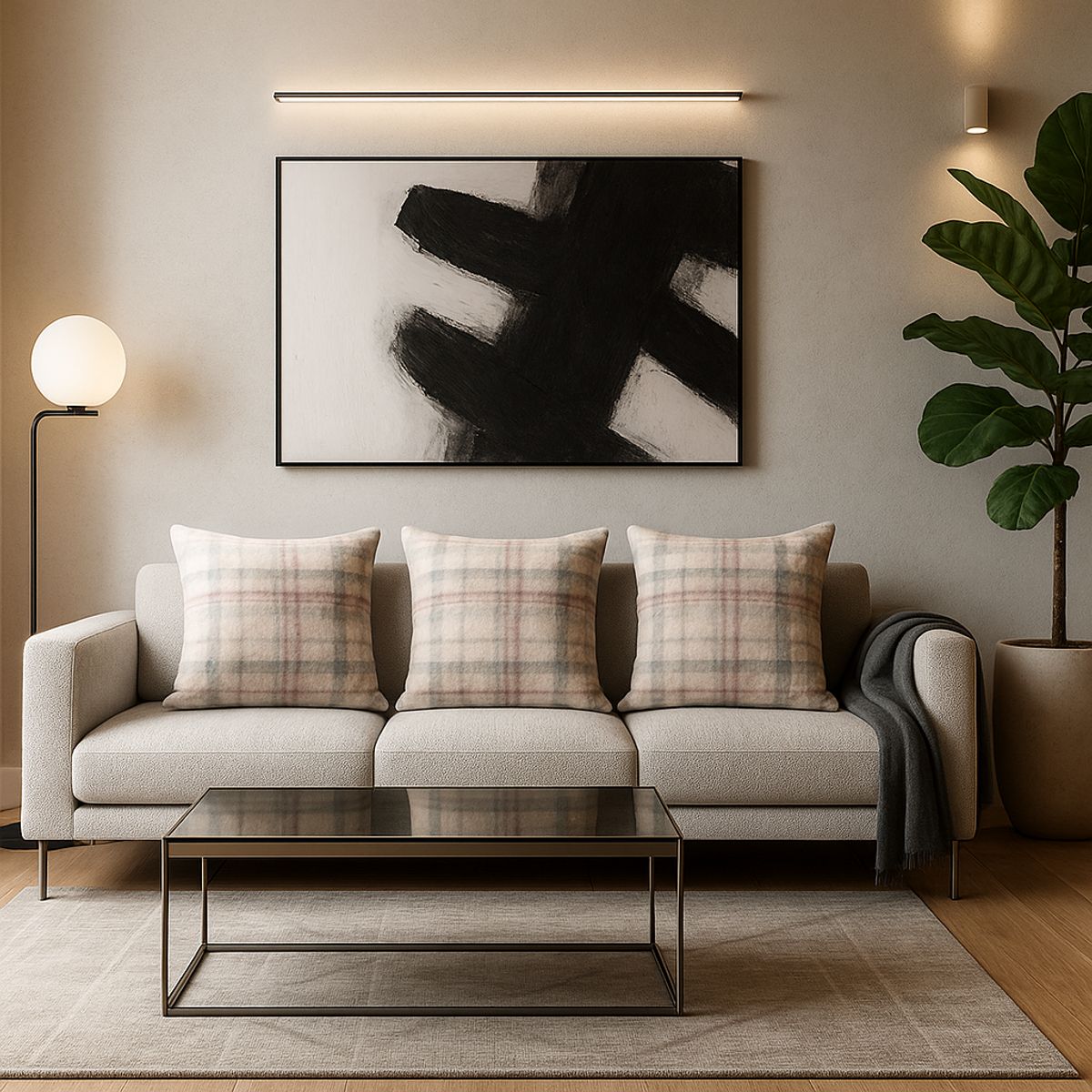 ARMONIA - Pack 3 fundas de cojín chenille cuadrille textura premium 45x45 741