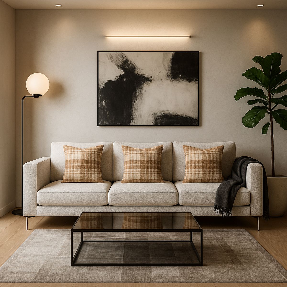 ARMONIA - Pack 3 fundas de cojín chenille cuadrille textura elegante 45x45 742