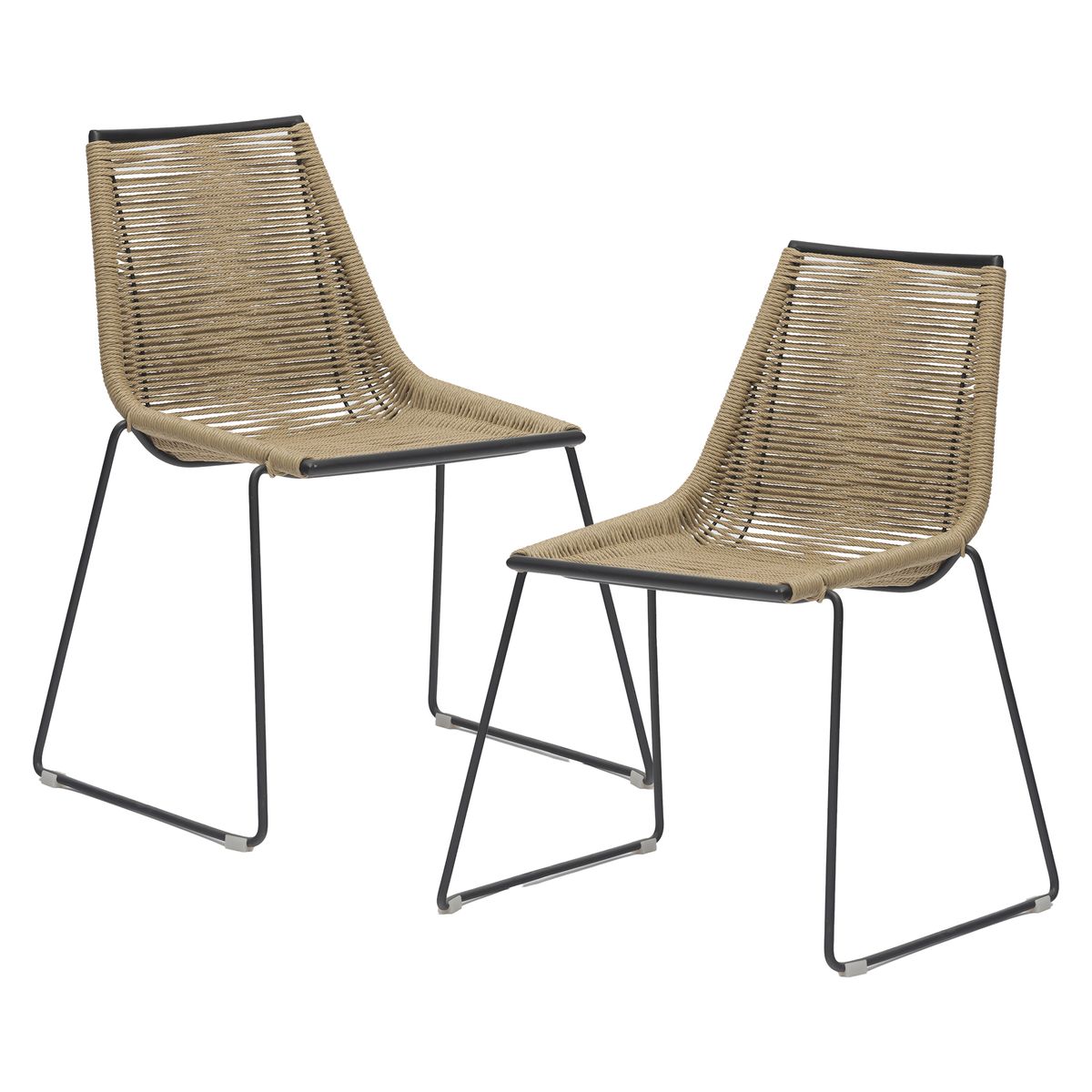 RELAN - Set x2 Sillas de Exterior Relan Thani Ratán Sintético Jardín y Terraza