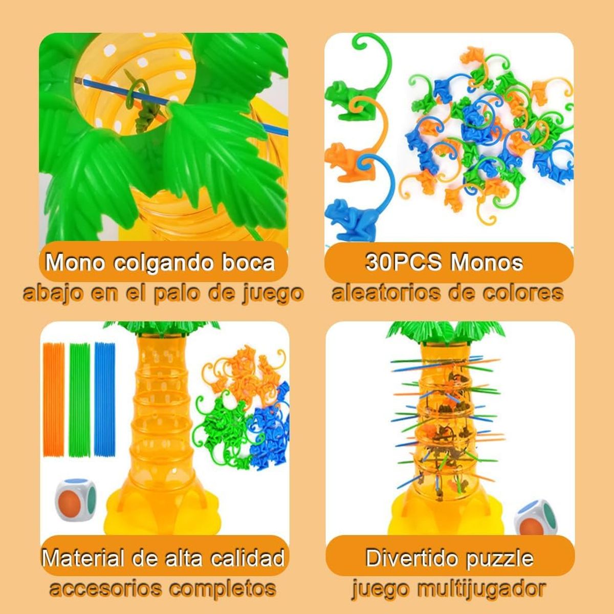KUANGYE - Juego De Mesa Monos Crazy Juego Didáctico