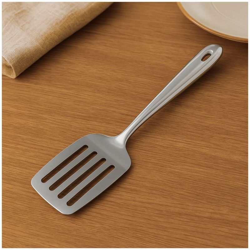CUINER - Espatula De Cocina Ranurada Cuiner 33cm Acero Inoxidable