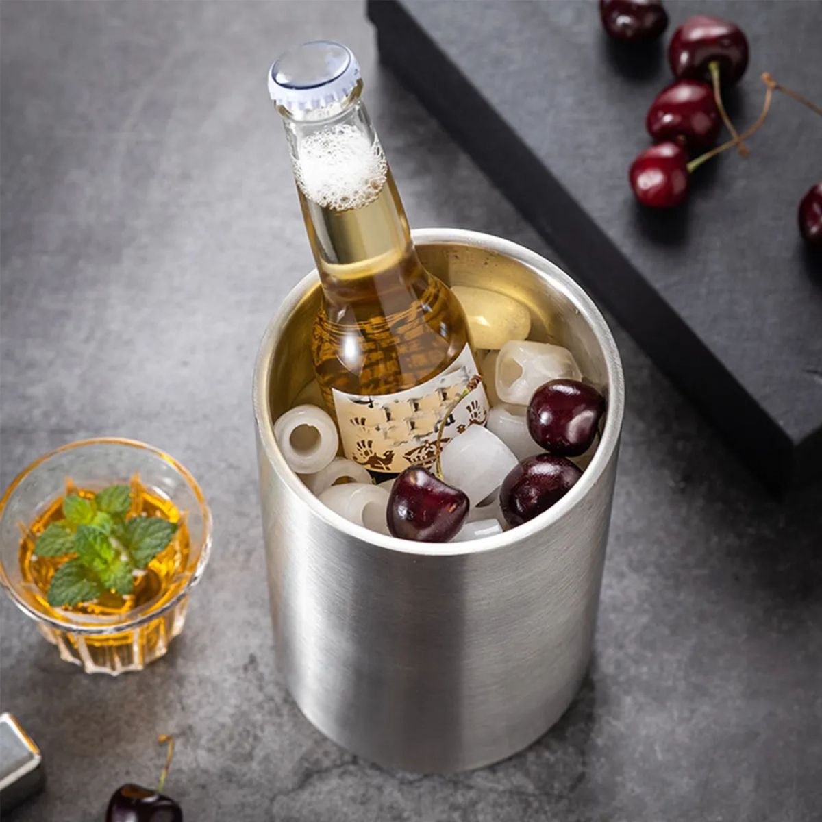 CUINER - Enfriador Cooler De Botellas Cuiner Acero Inoxidable 12cm