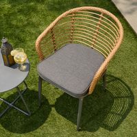 Set x2 Silla Exterior con Cojín Lumpur Ratán Sintético Jardín y Terraza
