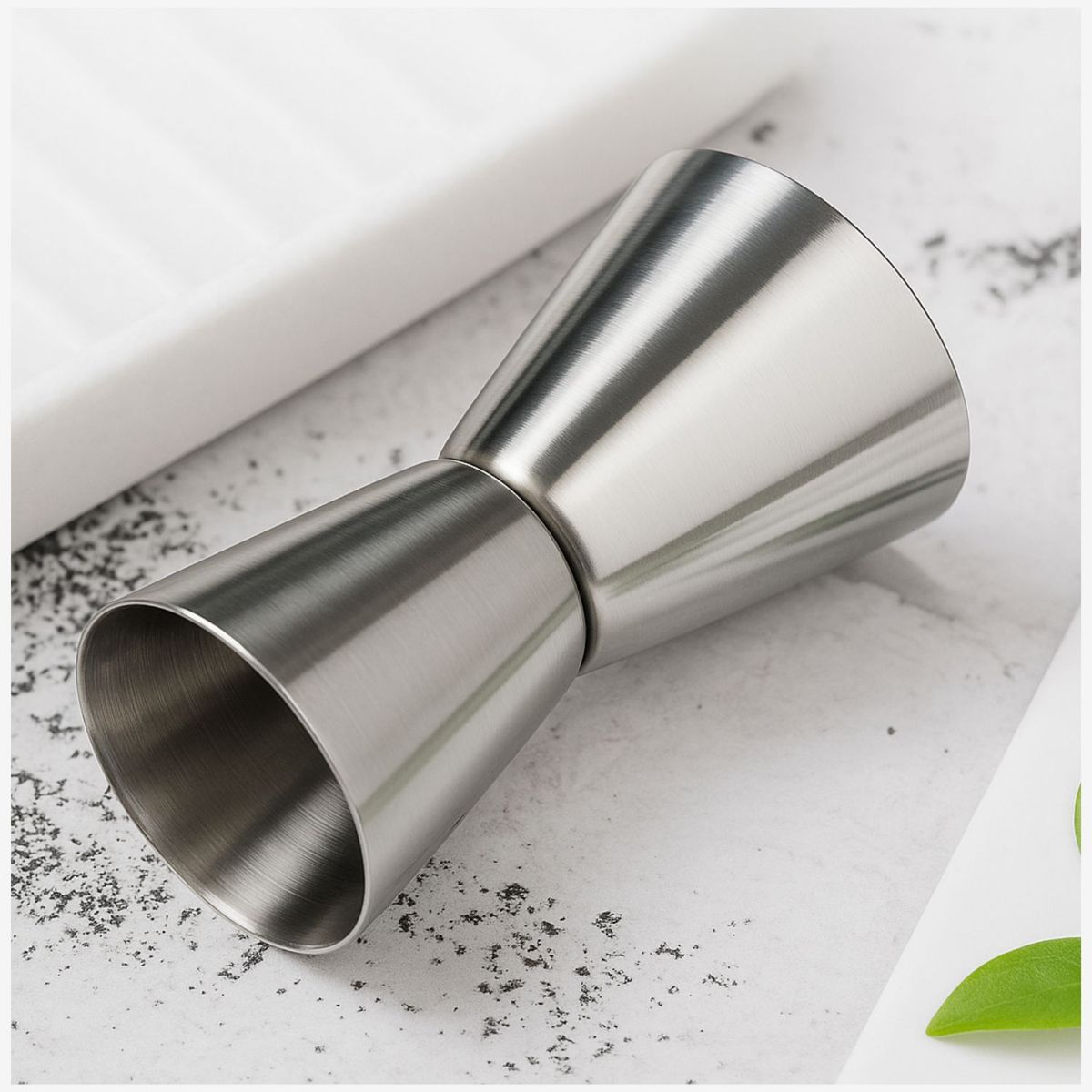 CUINER - Medidor Tragos Jigger 30/60mL Cuiner Profesional Plateado