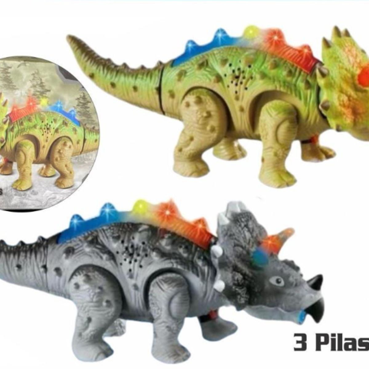 GENERICO - Robot Dinosaurio Musical Con Luces Y Sonido Color Beige