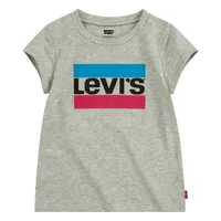 Polera Niña Manga Corta Gris