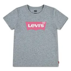 LEVIS - Polera Niña Manga Corta Gris Batwing