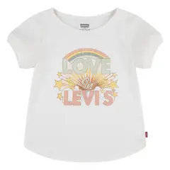 LEVIS - Polera Niña Manga Corta Blanco