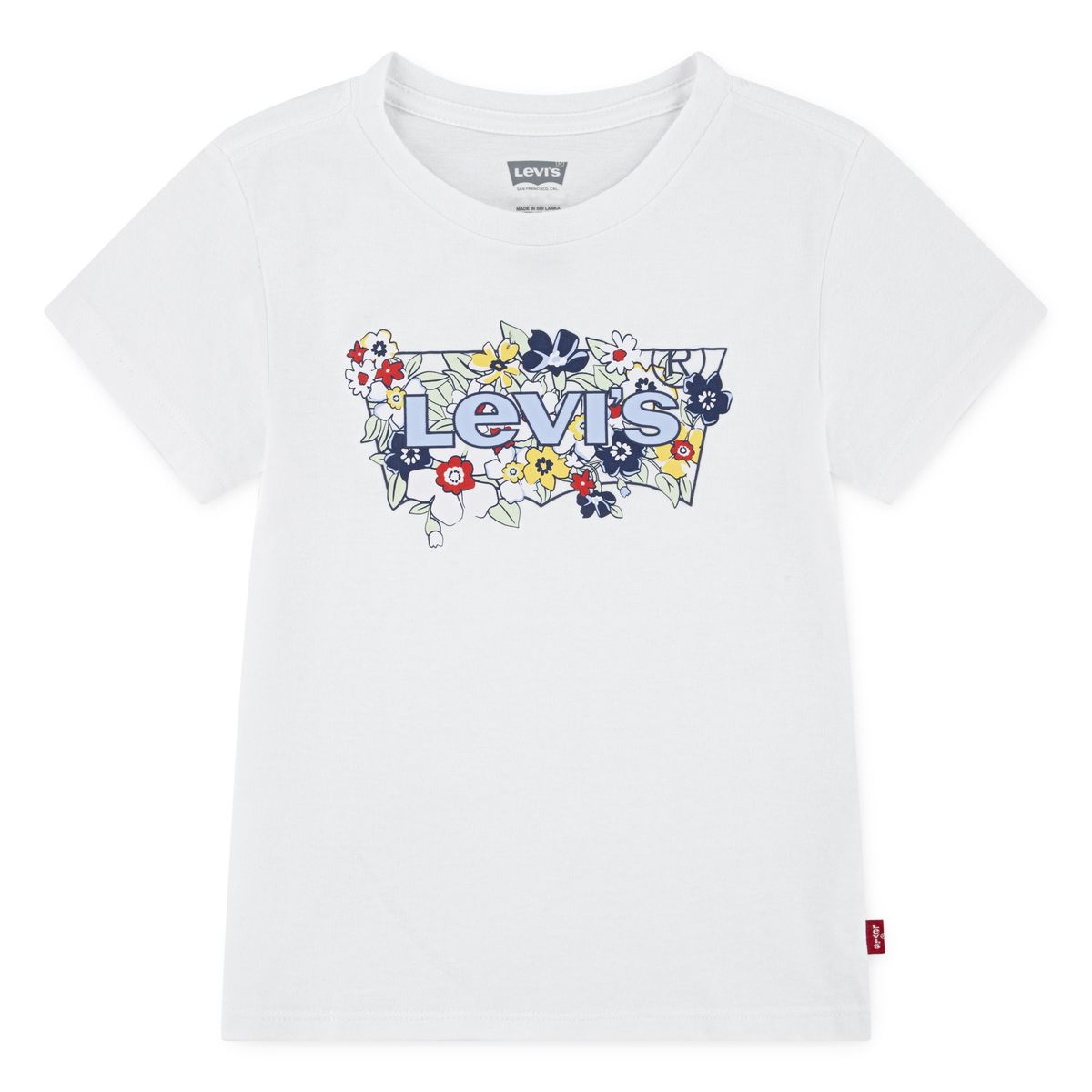 LEVIS - Polera Niña Manga Corta Blanco Levis