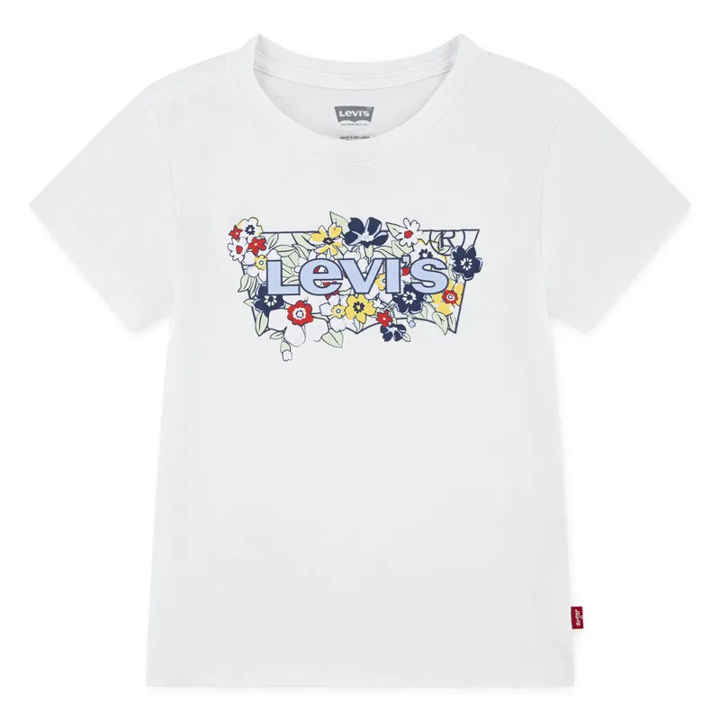 LEVIS - Polera Niña Manga Corta Blanco Levis