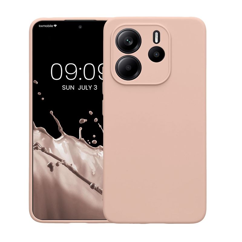 JOIGO - Carcasa Funda Para Xiaomi Redmi Note 14 4G Goma Rosado