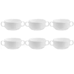 BORMIOLI - Set 6 Consomera Apilable 320mL Rocco Porcelana