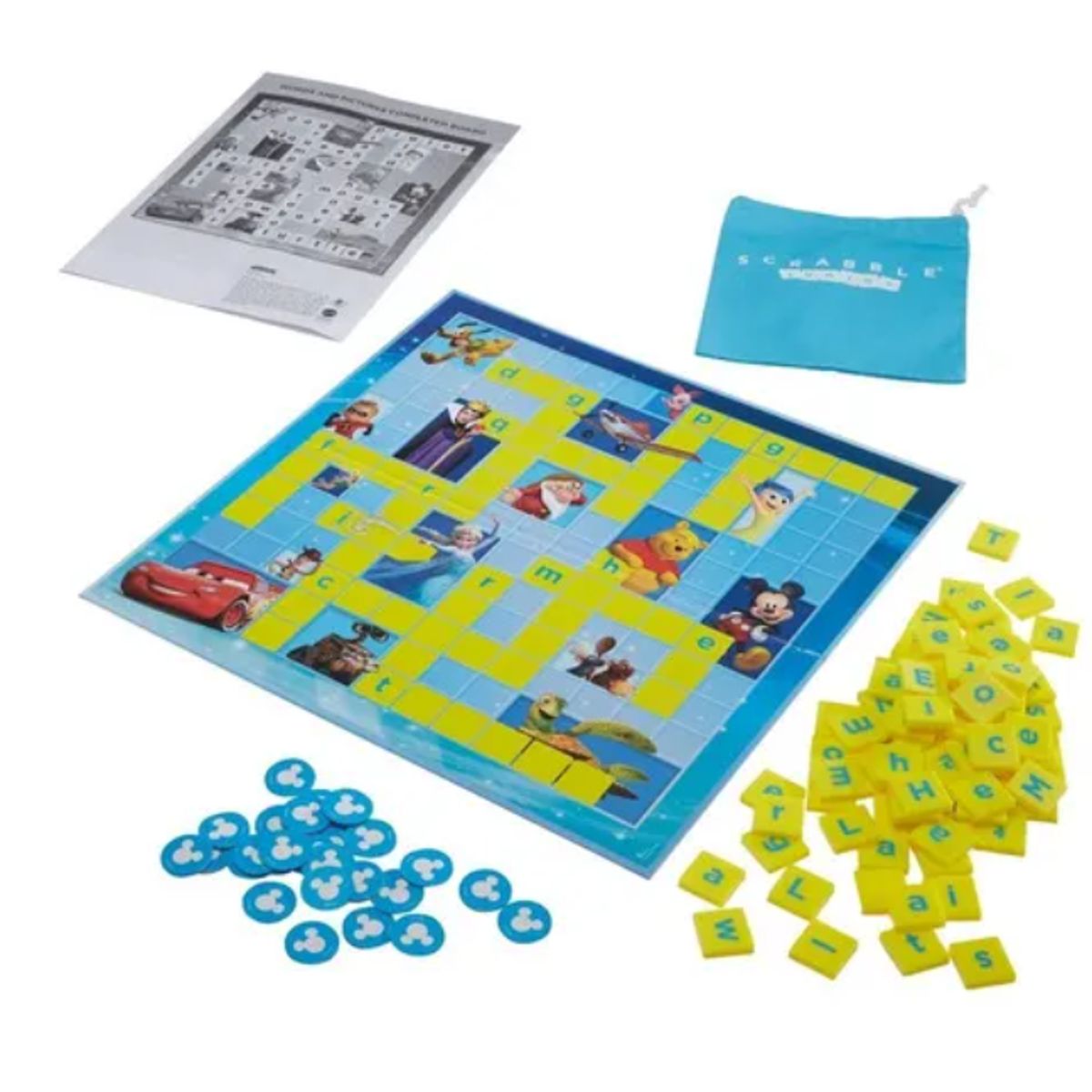 MATTEL - Scrabble Junior Disney 2 En 1 - Juego De Mesa