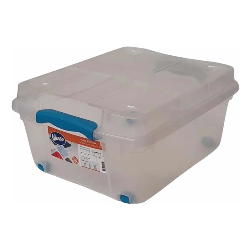 WENCO - Caja Organizadora 15 Litros Con Ruedas