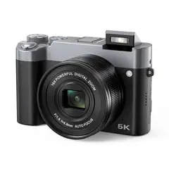 RENVMEXY - Cámara Digital 5K DC208N - 48MP Doble Lente Pantalla Táctil 3,6
