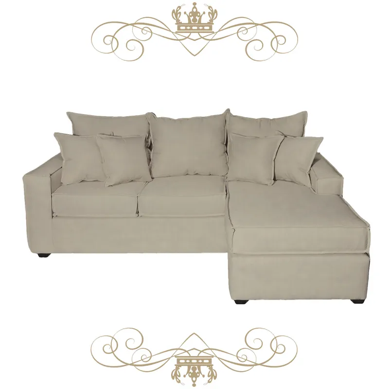 LIVINGYTERRAZAS CL - Sofá Reforzado Homero Plus 210x155 Paquetes de Resorte Beige