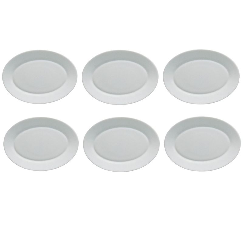 BORMIOLI - Set 6 Fuente Ovalada 22cm Porcelana Blanco Bormioli Rocco