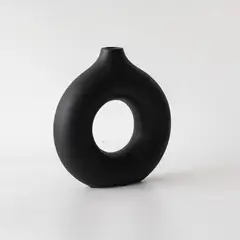 RE DECORA - Jarrón Decorativo Mist Chico Negro