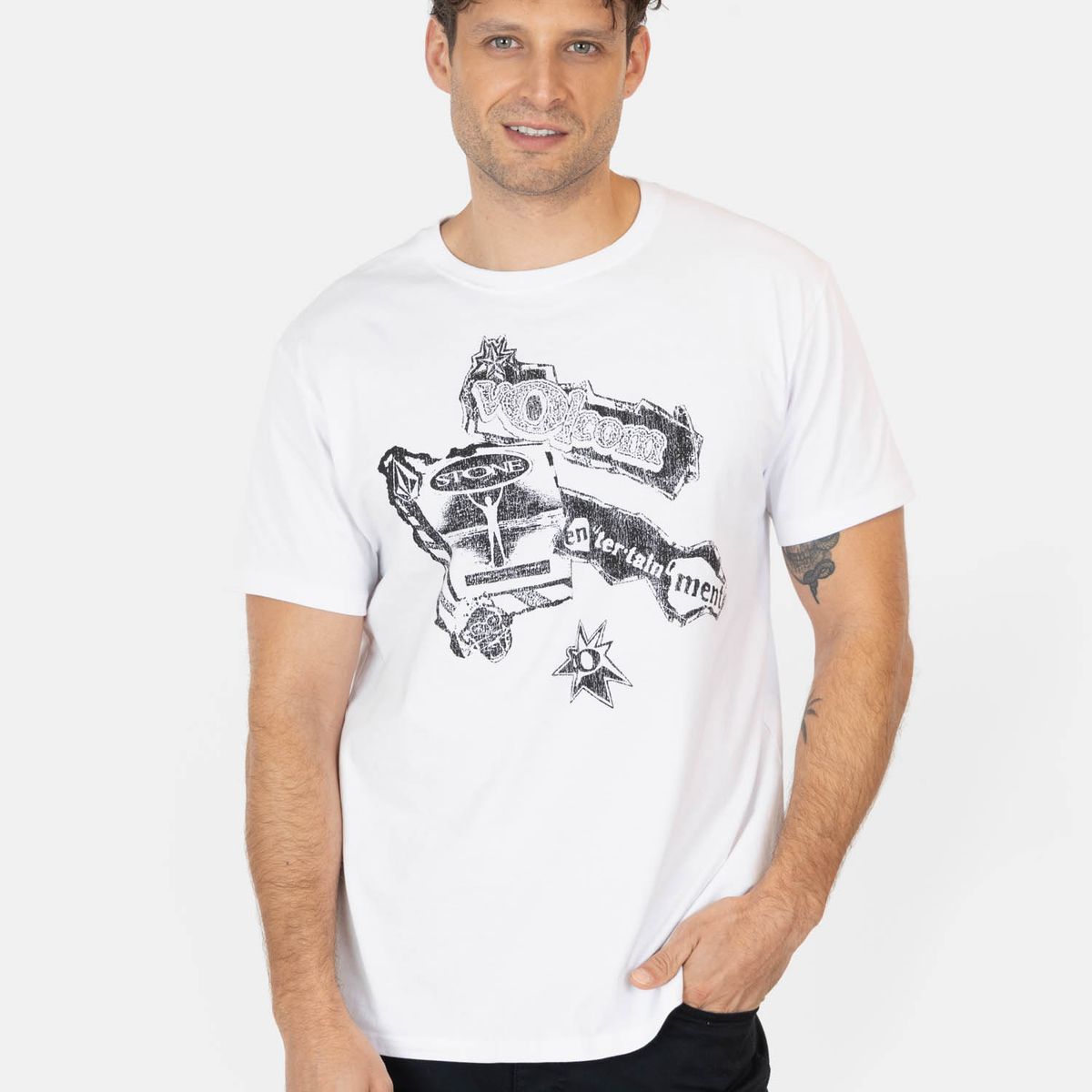 VOLCOM - Polera MC Flip Blanco Hombre Volcom