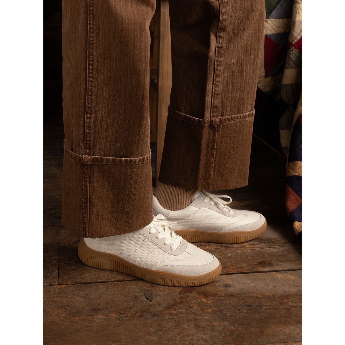 KEDS - Zapatilla Cuero Mujer Contest Leather Beige KEDS