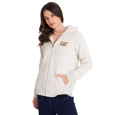 Imagen 2 del producto Polerón Full Zip Trademark Banner Mujer Beige