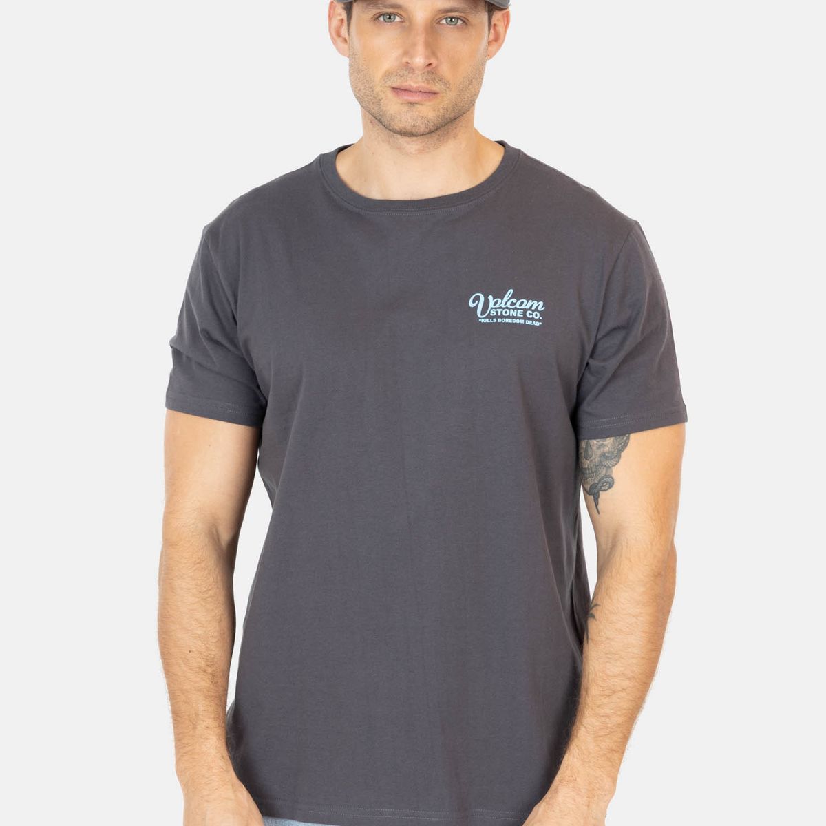 VOLCOM - Polera MC Push Gris Hombre Volcom