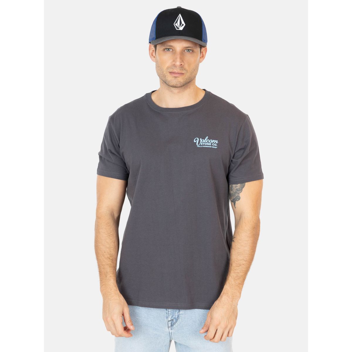 VOLCOM - Polera MC Push Gris Hombre Volcom