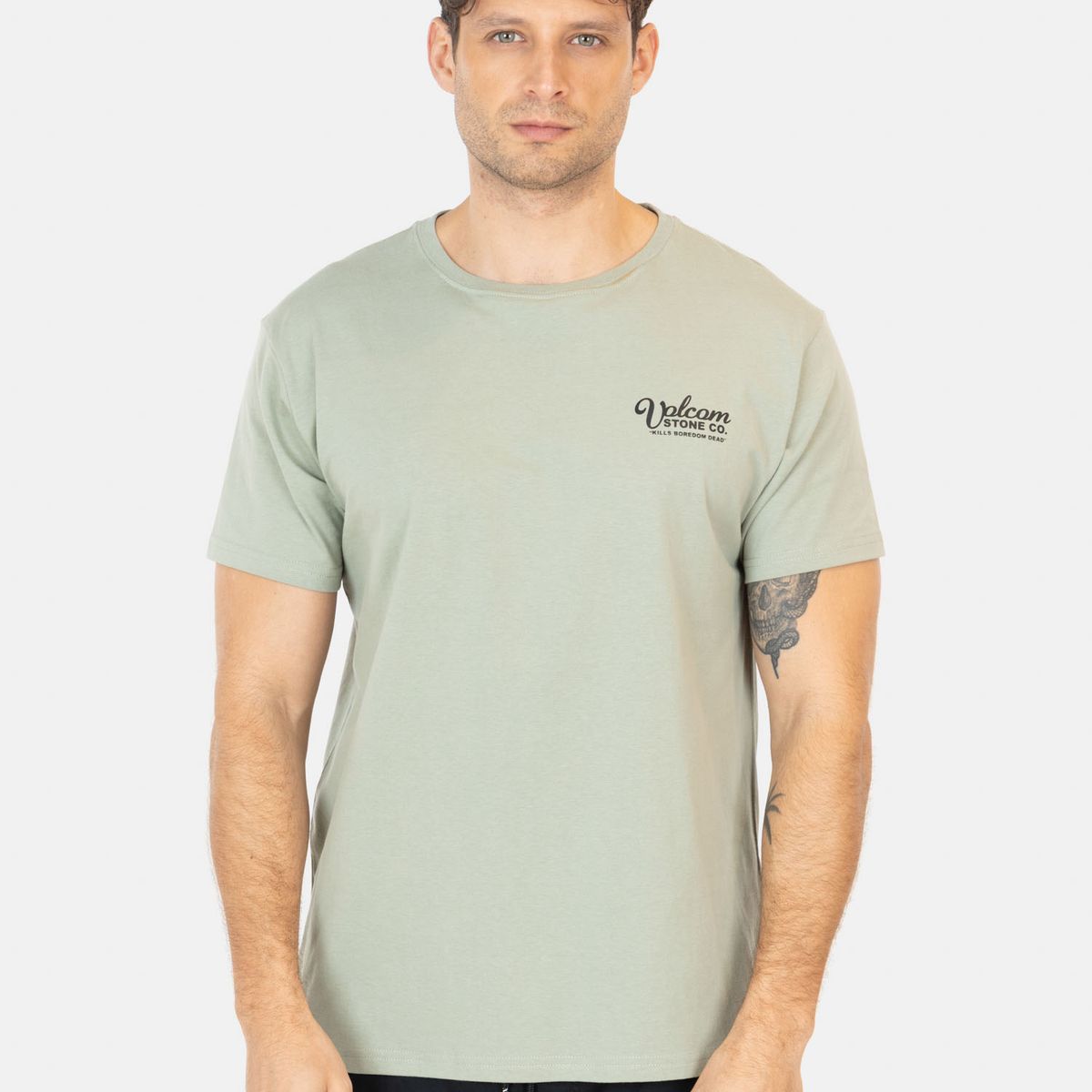 VOLCOM - Polera MC Push Verde Hombre Volcom