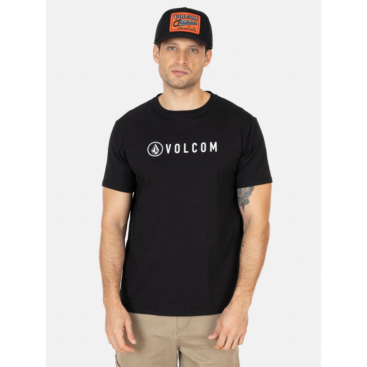 VOLCOM - Polera MC Header Negro Hombre Volcom