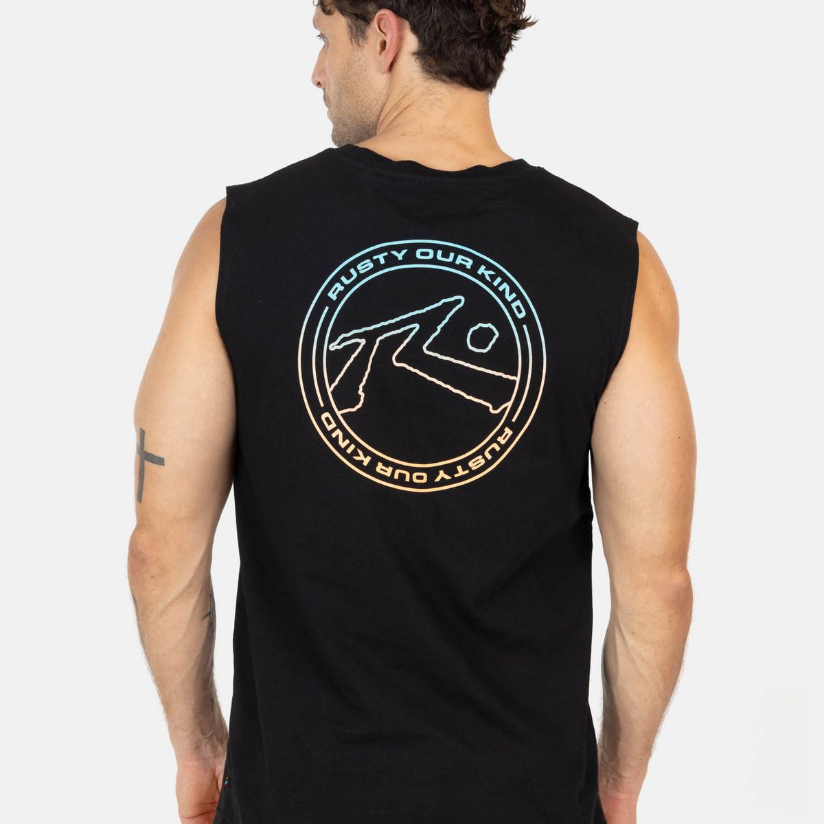 RUSTY - Polera SM Deepwave Negro Hombre Rusty - Negro