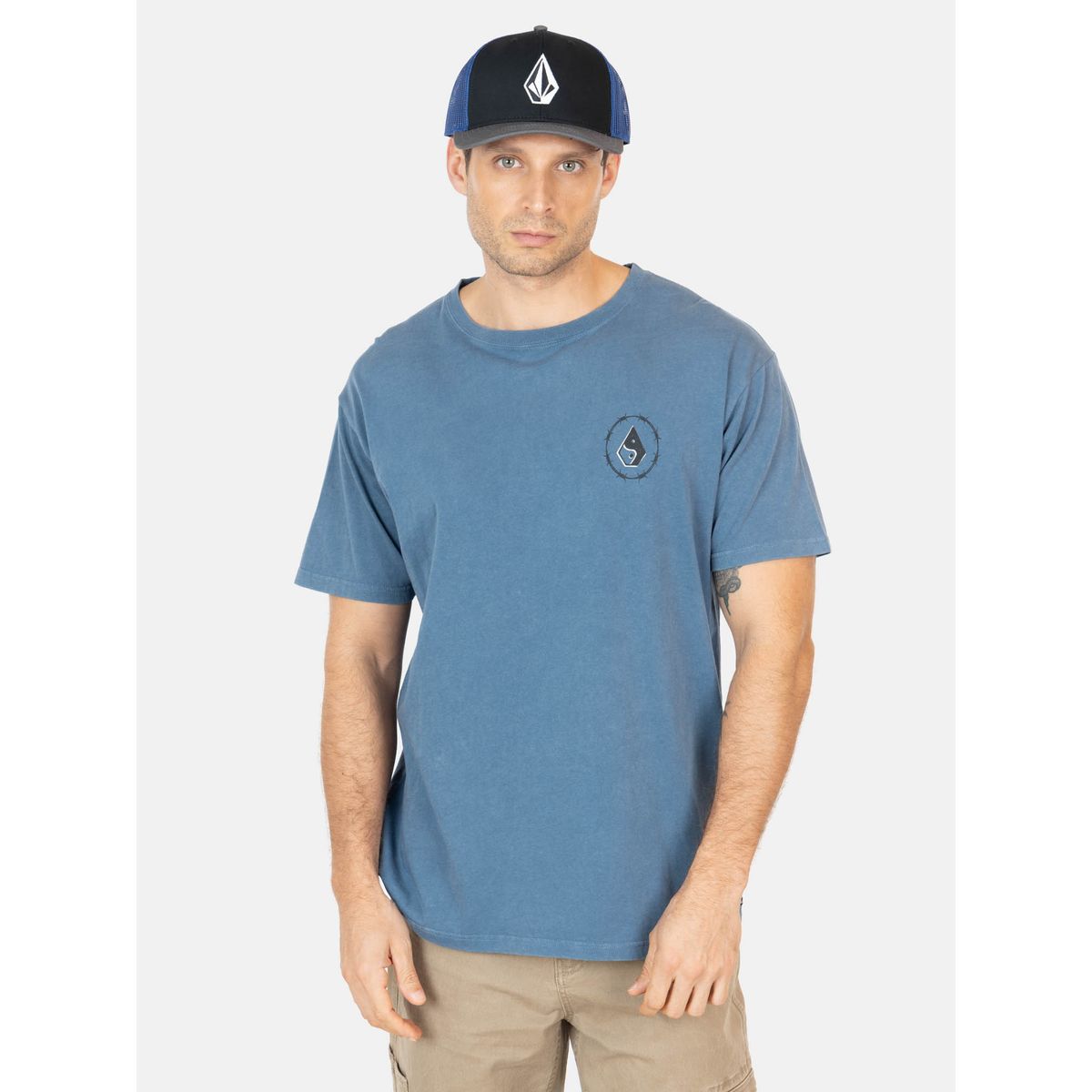 VOLCOM - Polera MC Line Azul Hombre Volcom