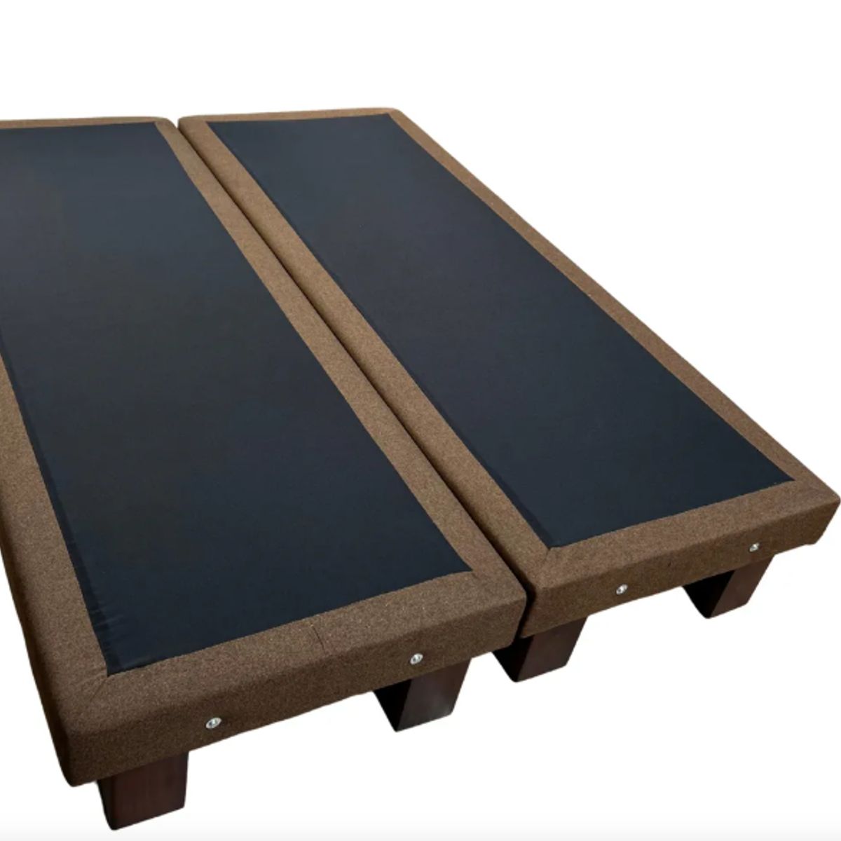 DULCES SUEÑOS - Base Europea Premium king  ( Espuma , Patas Rosen ) chocolate lino