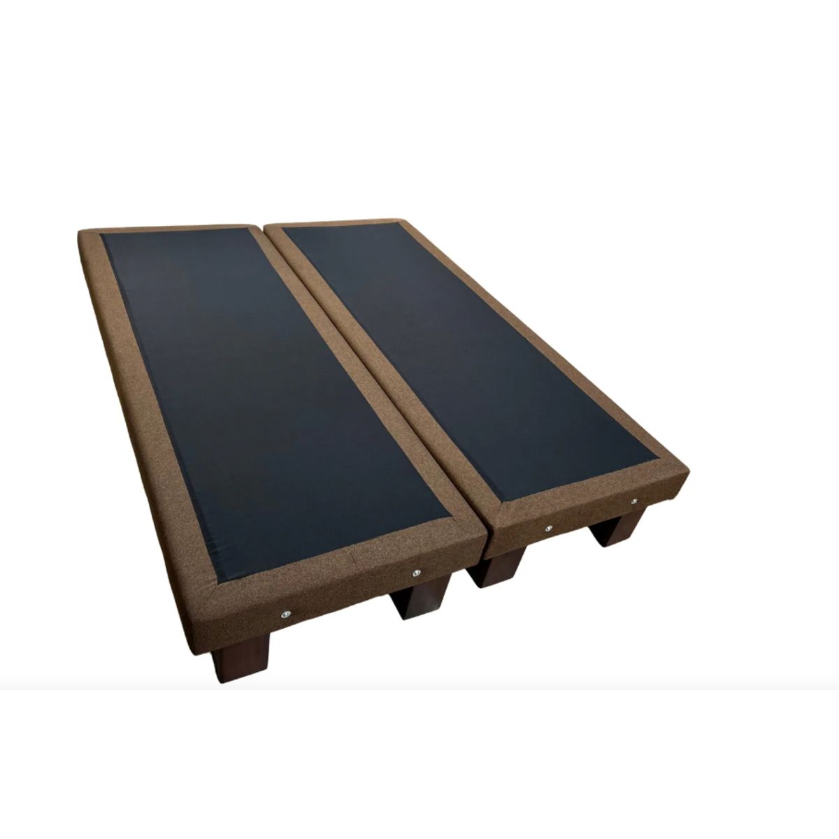 DULCES SUEÑOS - Base Europea Premium king  ( Espuma , Patas Rosen ) chocolate lino