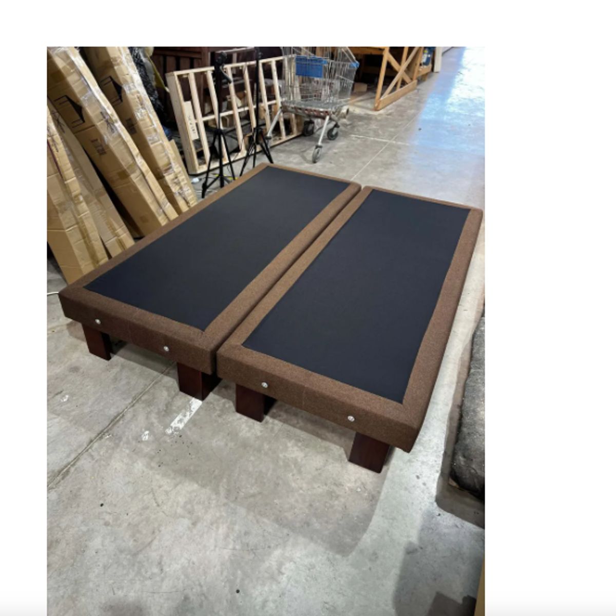 DULCES SUEÑOS - Base Europea Premium Super King  Espuma  Patas Rosen  CHOCOLATE LINO