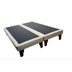 DULCES SUEÑOS - Base Europea Premium Super King Espuma Patas Rosen BEIGE LINO