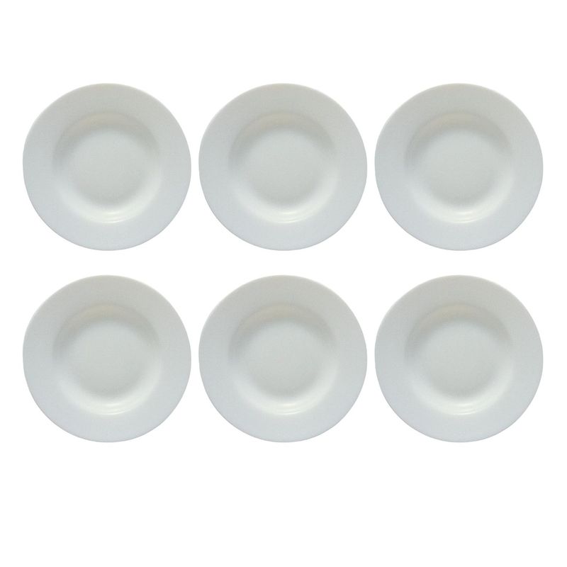 BORMIOLI - Set 6 Platos Hondos Redondo 24cm Blanco Bormioli Rocco