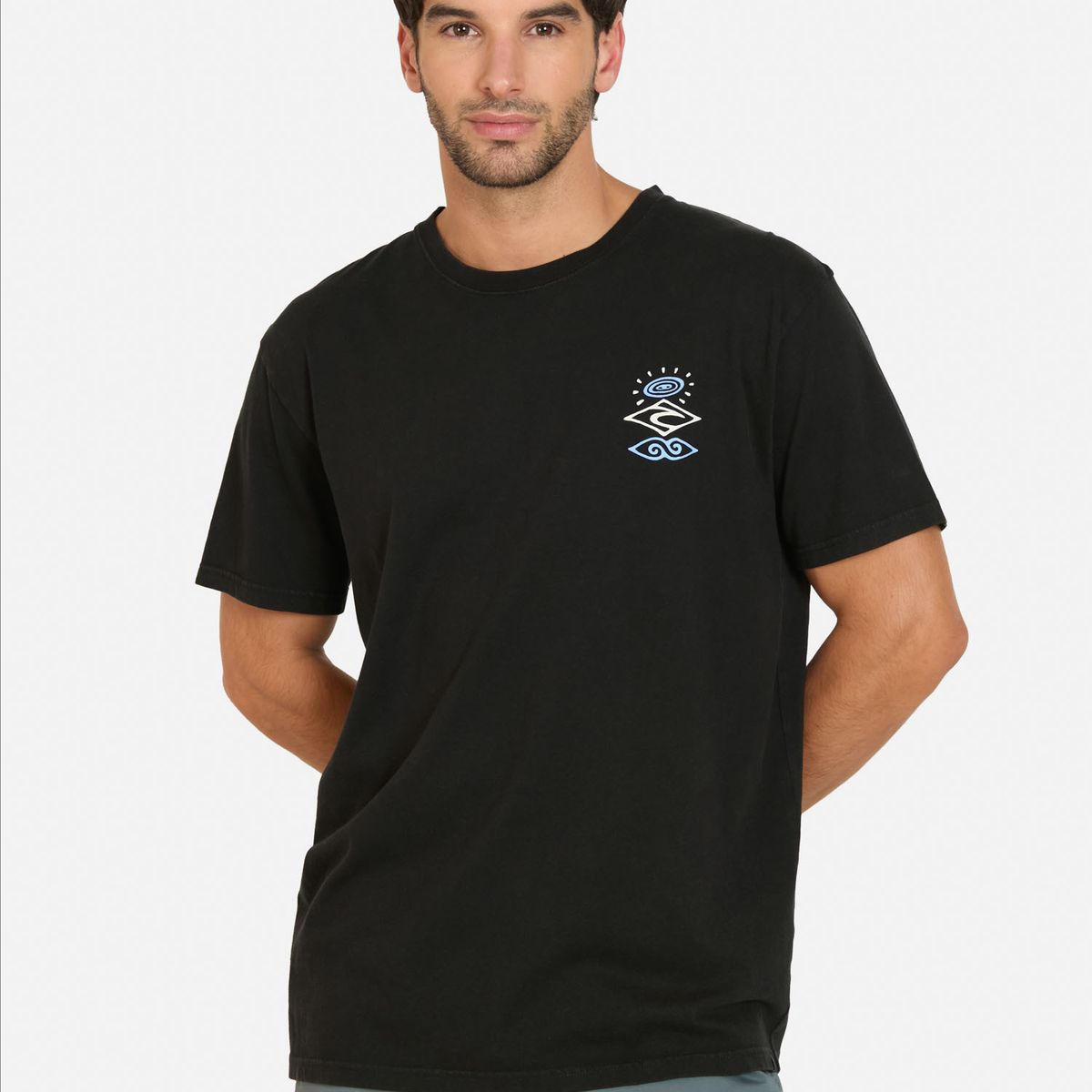 RIP CURL - Polera MC Surf Negro Hombre Rip Curl - Negro