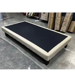 DULCES SUEÑOS - Base Europea Premium 1.5 P ( Espuma , Patas Rosen )BEIGE LINO 105x 190