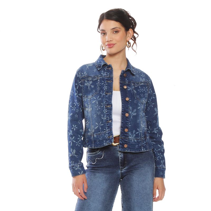 WADOS - CHAQUETA DENIM FULL PRINT