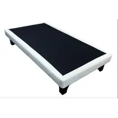 DULCES SUEÑOS - Base Europea Premium 1.5 P ( Espuma , Patas Rosen )CRUDO LINO 105x 190