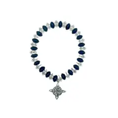 GENERICO - Pulsera Ying Yang Nudo De Brujas Acero Quirúrgico Proteccion