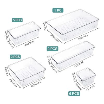 Imagen 2 del producto Juego De 16 Organizadores De Cajones Plástico Maquillaje Transparente