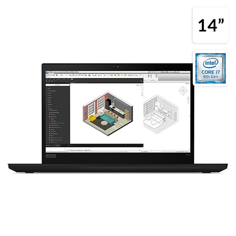 LENOVO - Workstation P43s i7 8GB 256ssd 14 FHD Quadro P520