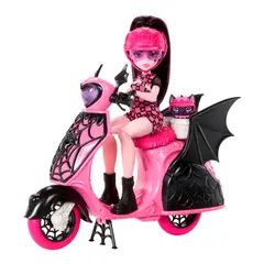 MONSTER HIGH - MUÑECA DRACULAURA CON SCOOTER