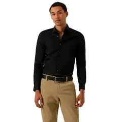 DOCKERS - Camisa Hombre Crafted Shirt LS Slim Fit Negro