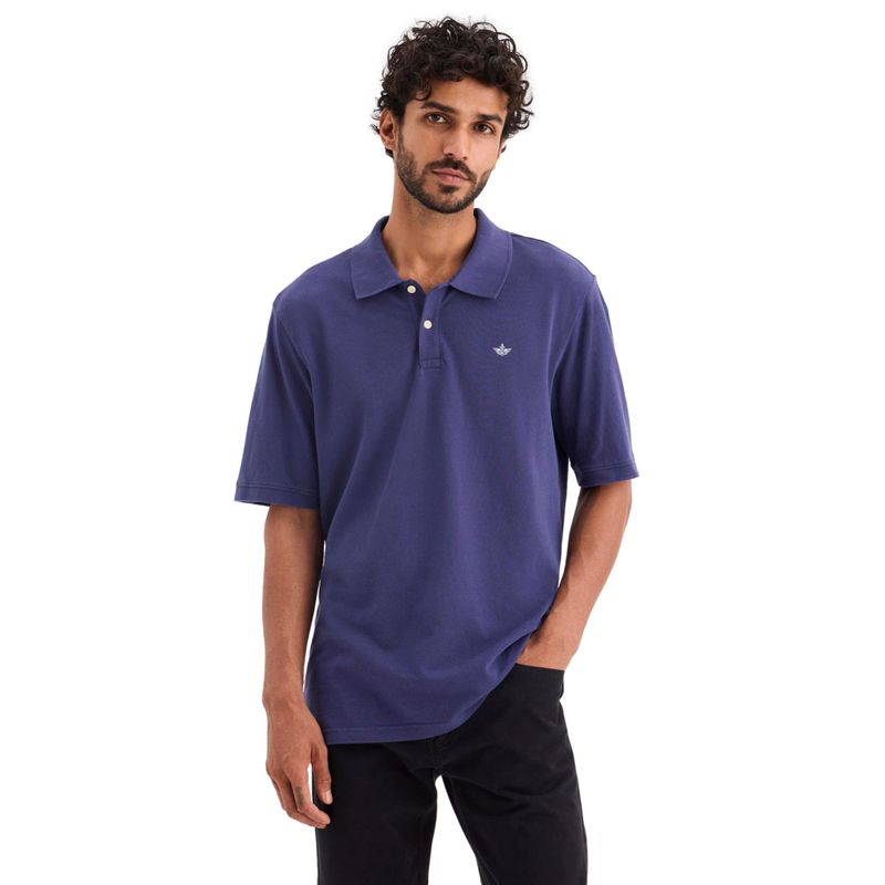 DOCKERS - Polera Hombre Polo Piqué Regular Fit Azul Dockers