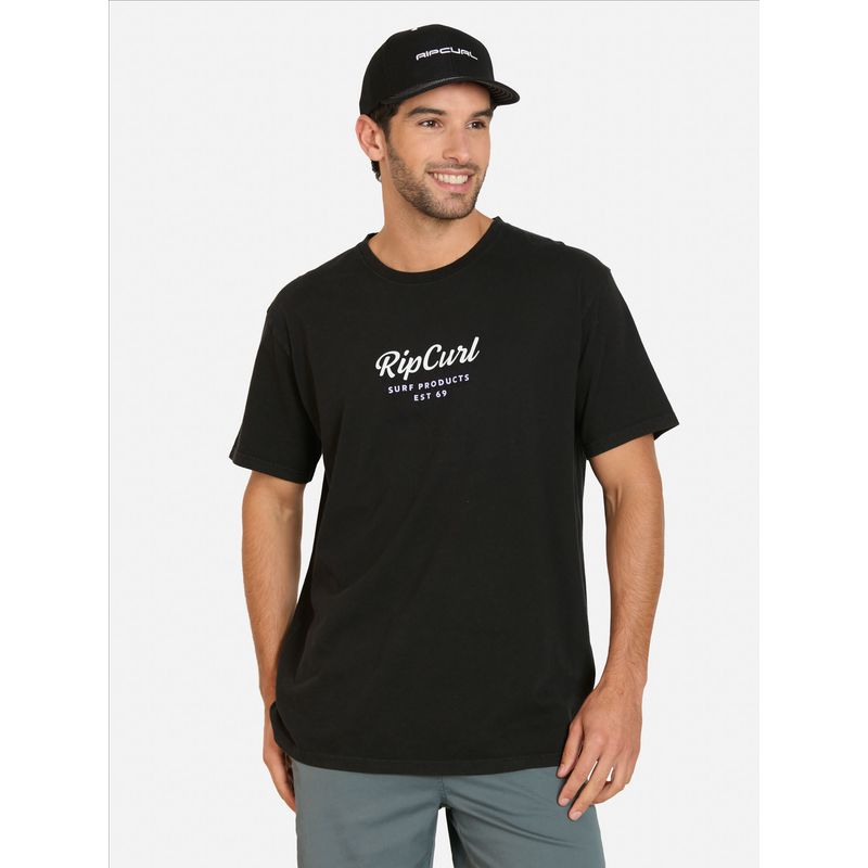 RIP CURL - Polera MC Easy Negro Hombre Rip Curl - Negro
