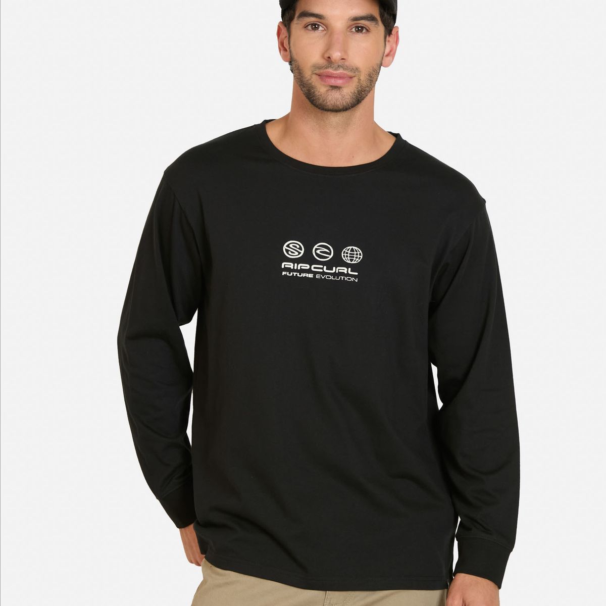 RIP CURL - Polera ML Tropic Negro Hombre Rip Curl - Negro