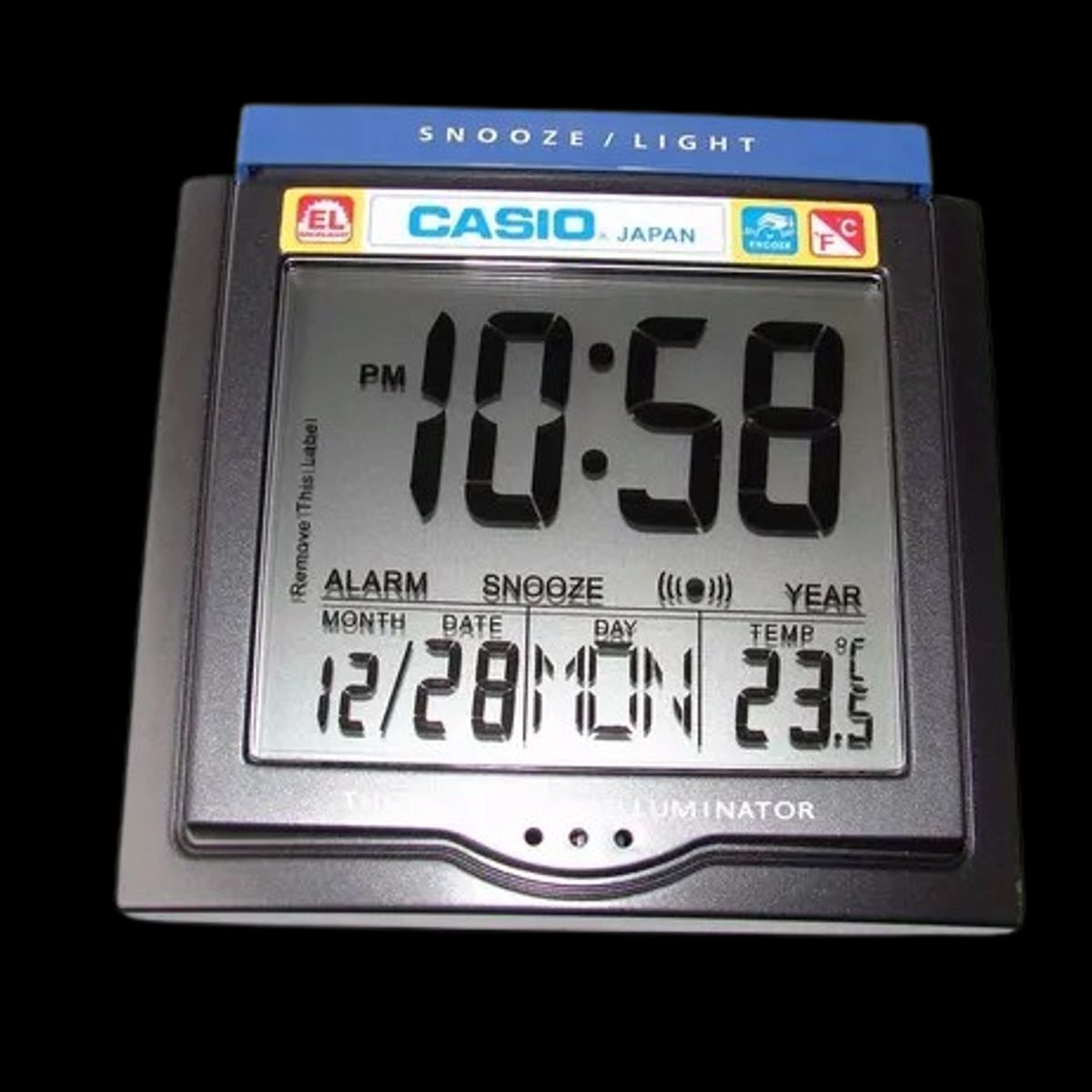 CASIO - RELOJ DESPERTADOR CASIO DQ750F-1 DIGITAL TERMOMETRO