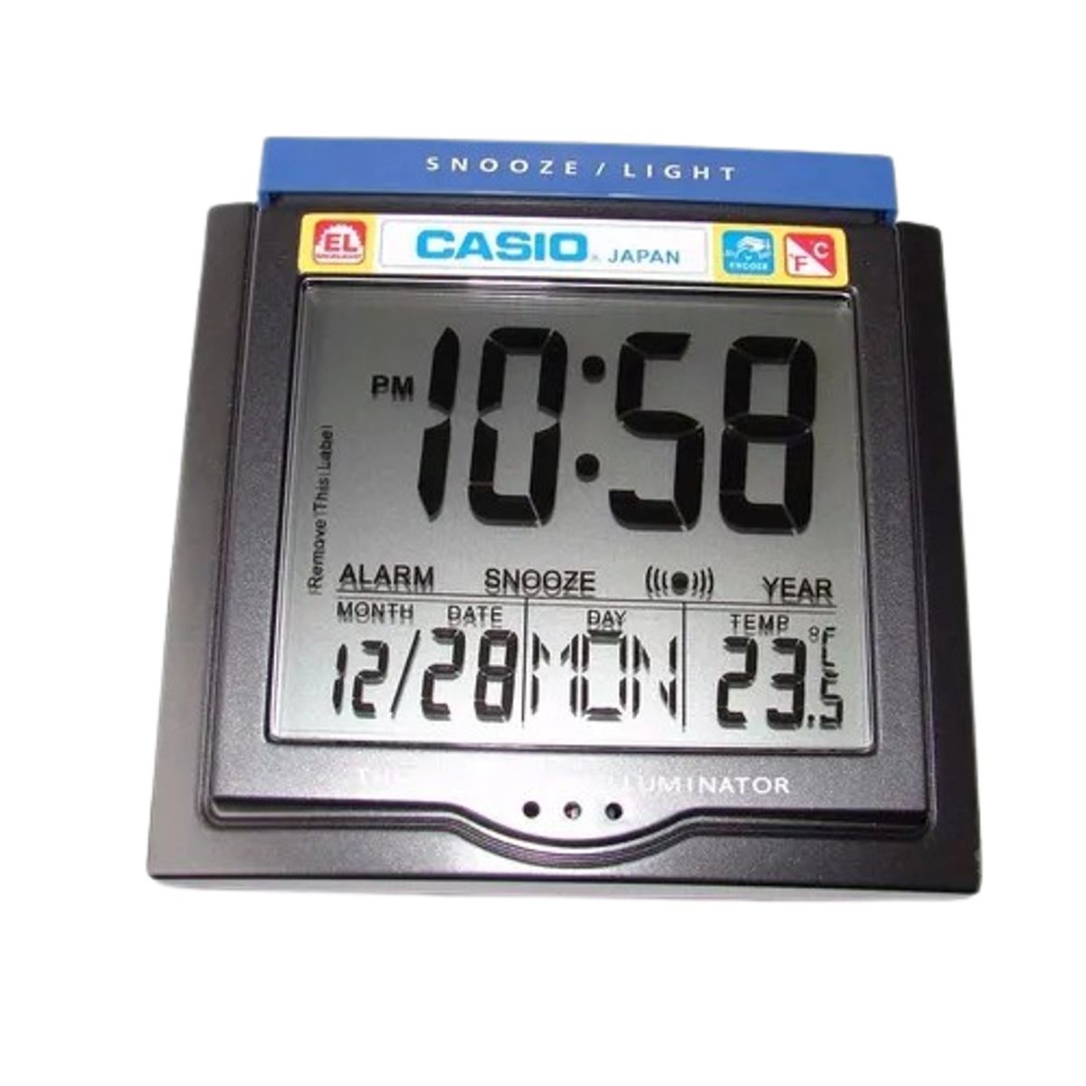 CASIO - RELOJ DESPERTADOR CASIO DQ750F-1 DIGITAL TERMOMETRO